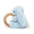 JELLYCAT - BLUE BUNNY WOODEN RING TOY