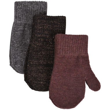 3PK MITTENS W/LUREX