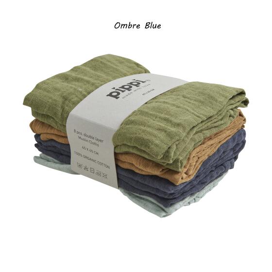 PIPPI - 8PK ØKO MUSLIN STOFBLEER