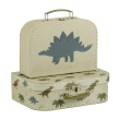 A LITTLE LOVELY COMPANY - DINOSAUR SUITCASES 2PC