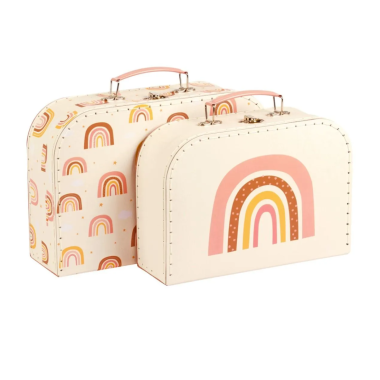 A LITTLE LOVELY COMPANY - RAINBOW SUITCASES 2PC