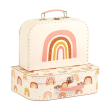 A LITTLE LOVELY COMPANY - RAINBOW SUITCASES 2PC