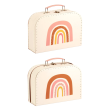 A LITTLE LOVELY COMPANY - RAINBOW SUITCASES 2PC