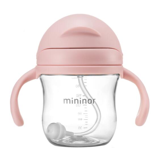 MININOR - STRAW BOTTLE 220ML ROSE