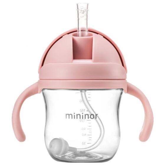 MININOR - STRAW BOTTLE 220ML ROSE