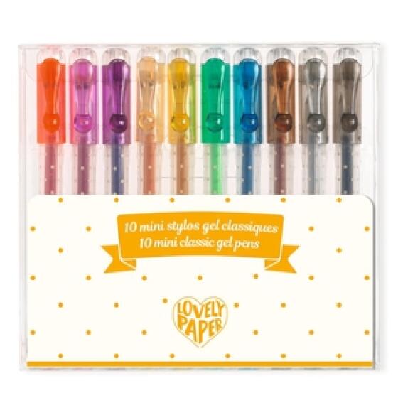 DJECO - 10 MINI GEL PENS CLASSIC