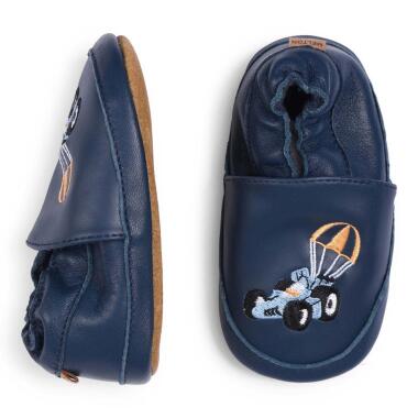 RACE CAR LEATHER SLIPPERS