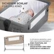 KINDERKRAFT - BEDSIDE COT NESTE GROW BEIGE