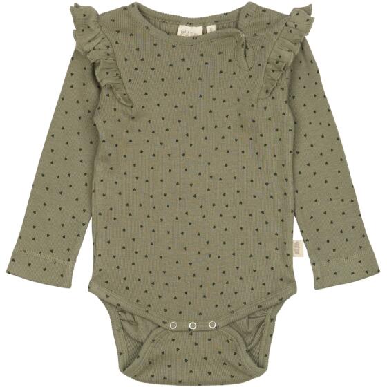 PETIT PIAO - BODY LS FRILL MODAL HEART