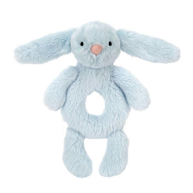 BASHFUL BLUE BUNNY RING RATTLE BASHFUL BLUE BUNNY RING RATTLE