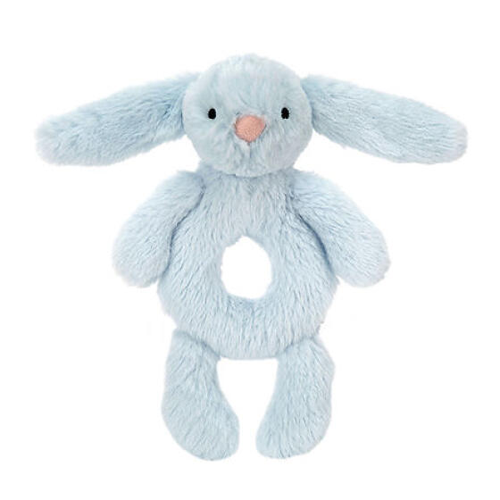 JELLYCAT - BASHFUL BLUE BUNNY RING RATTLE