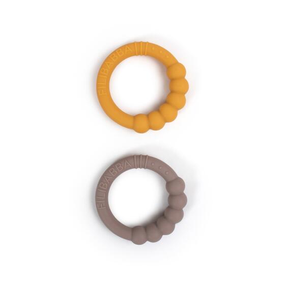 FILIBABBA - SILICONE TEETHER RING 2PCK
