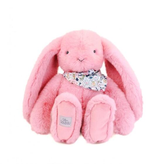 DOUDOU - BLOMSTERKANIN ROSA 35 CM
