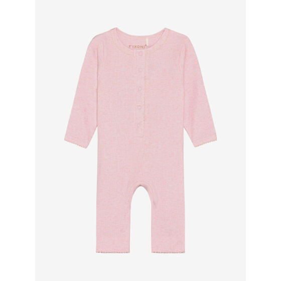 FIXONI - ROMPERS LS MELANGE RIB