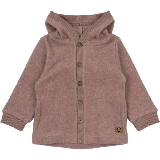 MIKK-LINE A/S - COTTON FLEECE CARDIGAN W/ HOOD