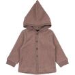 MIKK-LINE A/S - COTTON FLEECE CARDIGAN W/ HOOD