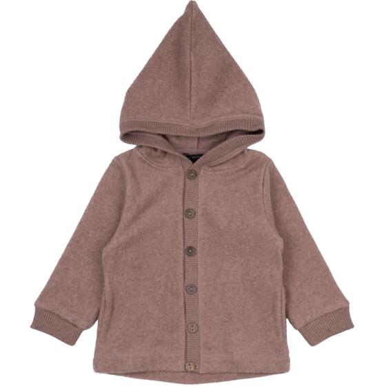 MIKK-LINE A/S - COTTON FLEECE CARDIGAN W/ HOOD