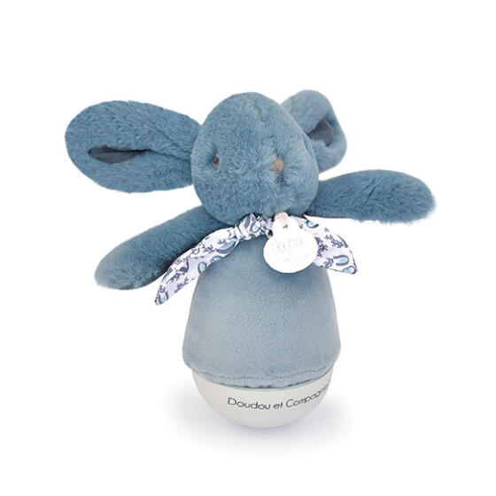 DOUDOU - MUSIKTUMLING M/LYS BLÅ 16CM
