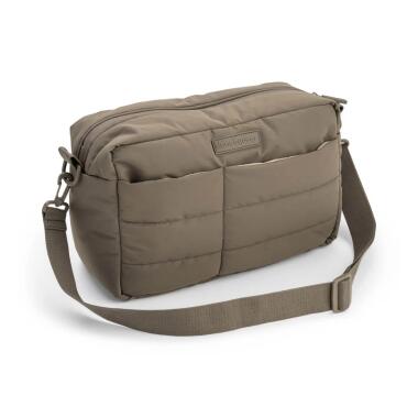QUILTED STROLLER BAG TAUPE