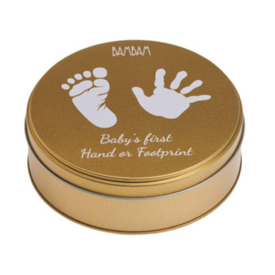 BAMBAM - GIPS FOD/HÅNDAFTRYK GULD