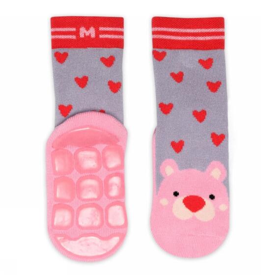 MP DENMARK/MELTON - PINK BEAR SOCKS - ANTI SLIP