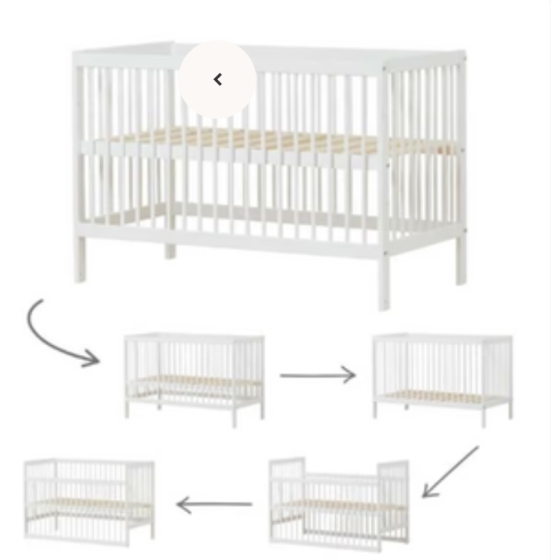 HOPPEKIDS - IDA MARIE BABYSENG 60X120 HVID